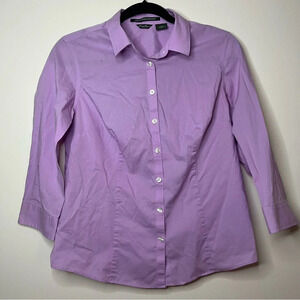 ☀️EDDIE BAUER Stretch Wrinkle Resistant Purple Buttondown Shirt